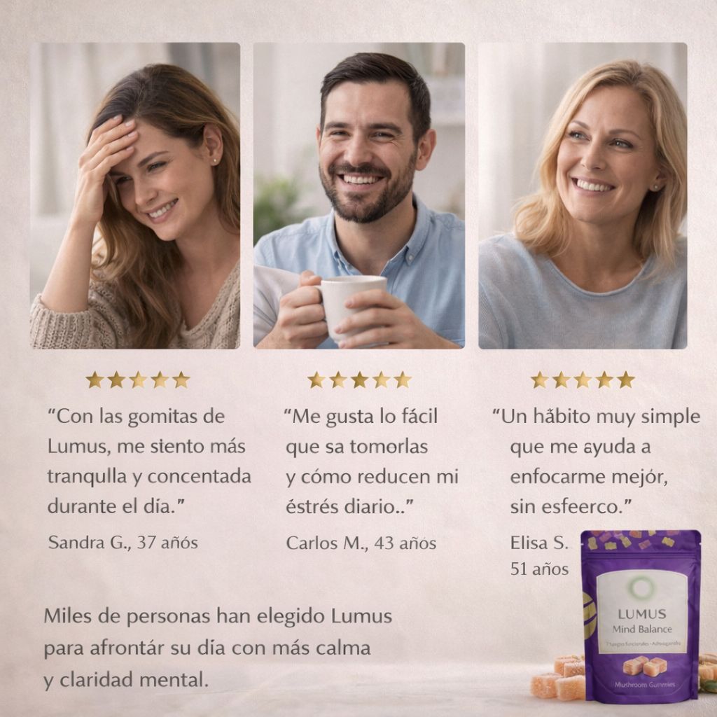 LUMUS Mind Balance - Gomitas funcionales de hongos de ashwagandha