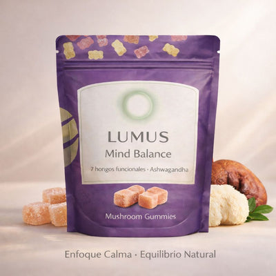 LUMUS Mind Balance - Gomitas funcionales de hongos de ashwagandha